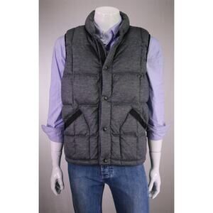 Isaora Gray Wool Down Puffer Vest Jacket Men's XL
